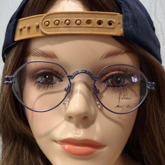 Filou Metal Line Eyeglasses Style Number 7002 Lavender Retro Steampunk New main image 9